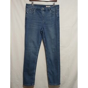 M&S The Sienna‎ Straight Leg Jeans High Rise Denim Blue Women's Size 16 Long